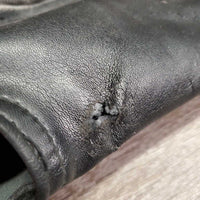 Pr Synthetic Half Chaps, Back Zipper *fair, peeling, bubbled, hairy, dirty, elastic: frays, popped & breaking