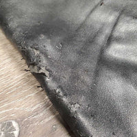 Pr Synthetic Half Chaps, Back Zipper *fair, peeling, bubbled, hairy, dirty, elastic: frays, popped & breaking
