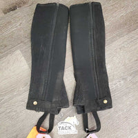 Neoprene Half Chaps *gc, mnr dirt, rubs, faded & loose threads
