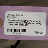 Narrow Fine Leather Flash Strap, Noseband Tab Attachment, Bling *new, film
