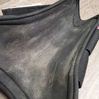 Pr Open Front Boots, velcro *vgc, mnr hair, dirt, scrapes & stains
