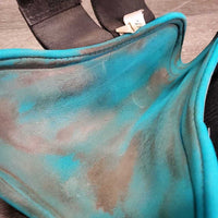 Pr Open Front Boots, velcro *gc, dirty, stains, scrapes