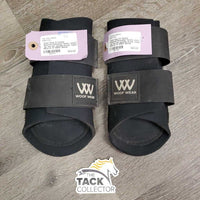 Pr Closed Neoprene"Schooling" Boots, velcro *gc, mnr dirt, sparkles & hair, faded