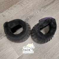 Pr Ribbed Rubber Bell Boots, velcro *vgc, mnr dirt & film
