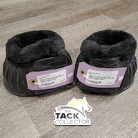 Pr Ribbed Rubber Bell Boots, velcro *vgc, mnr dirt & film
