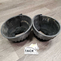 Pr Ribbed Rubber Bell Boots, velcro *vgc, mnr dirt & film
