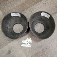 Pr Soft Ribbed Rubber Bell Boots, Pull On *gc, dirty, scratches, film, slice/cut
