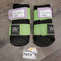 Pr Closed Neoprene Boots, velcro *gc, dirt & hair