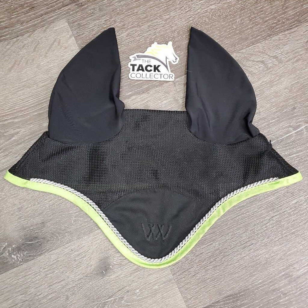 Mesh Fly Veil Ear Bonnet, Piping *vgc, clean, snags, mnr rubs, pills & curled edge