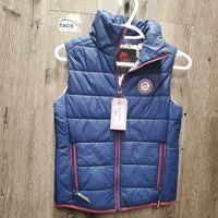 JUNIORS Puffy Vest, Zipper *vgc, mnr cuff stains