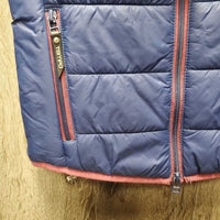 JUNIORS Puffy Vest, Zipper *vgc, mnr cuff stains
