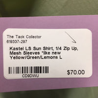 LS Sun Shirt, 1/4 Zip Up, Mesh Sleeves *like new
