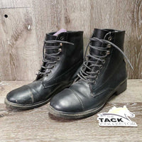 JUNIORS Paddock Boots, laces *gc, mnr dirt & scuffs, pilly & hairy inside, older
