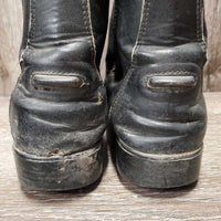Paddock Boots, zips *fair, dirty, faded, broken/sharp zipper tab, holey inside heels, loose threads, older