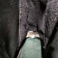 Paddock Boots, zips *fair, dirty, faded, broken/sharp zipper tab, holey inside heels, loose threads, older
