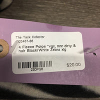 4 Fleece Polos *vgc, mnr dirty & hair
