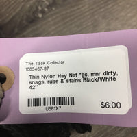 Thin Nylon Hay Net *gc, mnr dirty, snags, rubs & stains
