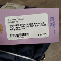 50gm Stable Blanket, 2 legs *vgc, mnr dirt, film, hair, stains?
