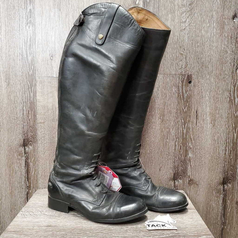 Field Boots, zips, gold forms *gc/fair, dirty, rubs, faded, sm slice, edges: torn & holey