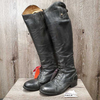 Field Boots, zips, gold forms *gc/fair, dirty, rubs, faded, sm slice, edges: torn & holey