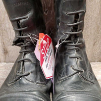 Field Boots, zips, gold forms *gc/fair, dirty, rubs, faded, sm slice, edges: torn & holey
