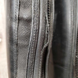 Field Boots, zips, gold forms *gc/fair, dirty, rubs, faded, sm slice, edges: torn & holey