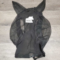 Lycra Fly Mask, Zipper *gc/fair, hairy, slices, mnr dirt, unstitched nose edge
