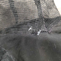 Lycra Fly Mask, Zipper *gc/fair, hairy, slices, mnr dirt, unstitched nose edge