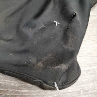 Lycra Fly Mask, Zipper *gc/fair, hairy, slices, mnr dirt, unstitched nose edge
