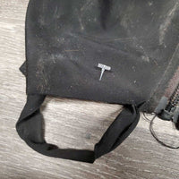 Lycra Fly Mask, Zipper *gc/fair, hairy, slices, mnr dirt, unstitched nose edge
