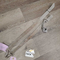 2 Thick Elastic Leg Straps, loop ends *gc, clean, stains & discolored
