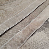 2 Thick Elastic Leg Straps, loop ends *gc, clean, stains & discolored
