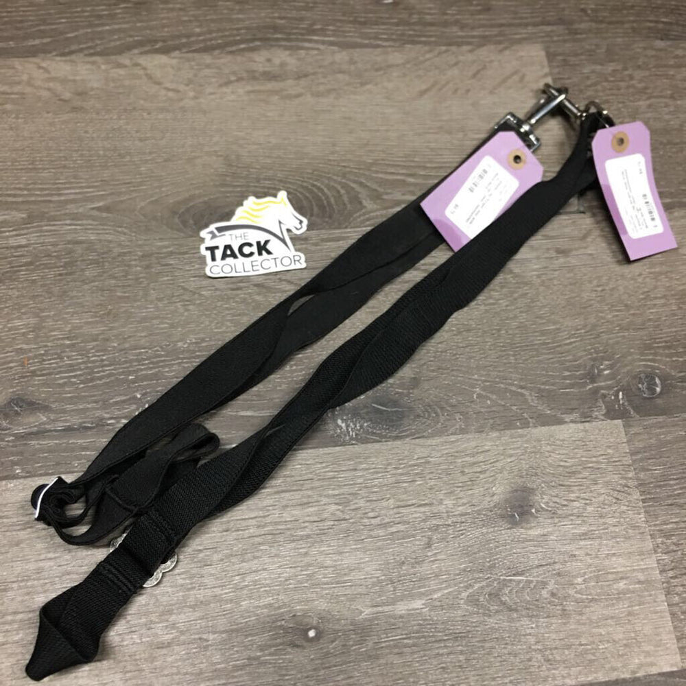 2 Elastic Leg Straps, loop ends *1 - xc, 1 - vgc, clean, mistmatched