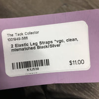 2 Elastic Leg Straps *vgc, clean, mismatched