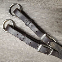 5 Point Elastic & Padded Leather Breastlate, Running Attach, snaps *vgc/gc, mnr dirt, rubs, faded & clumpy, cut ends, mismatched
