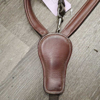 5 Point Elastic & Padded Leather Breastlate, Running Attach, snaps *vgc/gc, mnr dirt, rubs, faded & clumpy, cut ends, mismatched