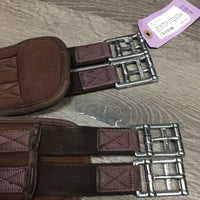 Memory Foam & Nylon Web Girth, 2x els, D Ring *gc, clean, hairy, rubs, pills, torn edges