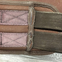 Memory Foam & Nylon Web Girth, 2x els, D Ring *gc, clean, hairy, rubs, pills, torn edges
