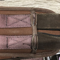 Memory Foam & Nylon Web Girth, 2x els, D Ring *gc, clean, hairy, rubs, pills, torn edges
