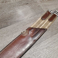 Large Padded Belly Girth, 2x els, 2x D Ring, Caribiner *gc/fair, clean, v.scraped, older, film, rusty