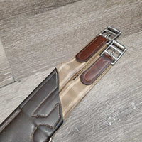 Large Padded Belly Girth, 2x els, 2x D Ring, Caribiner *gc/fair, clean, v.scraped, older, film, rusty