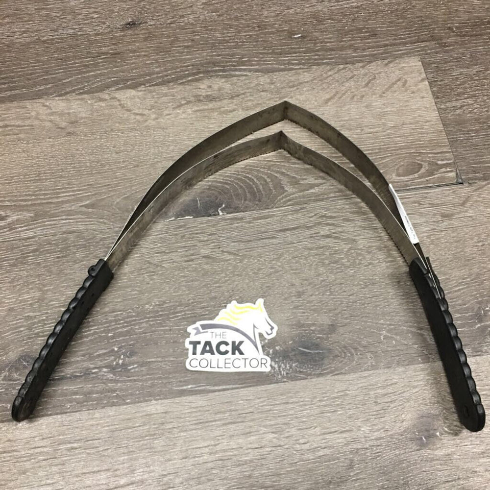 2 Blade Hvy Shedding Blade & Hvy Plastic Blade *gc/fair, dirty, v.bent, cracked/split handle, NO closure