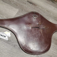 Large Padded Belly Girth, 2x els, 3x D Ring, Strap *gc, clean, v.scraped, older, film
