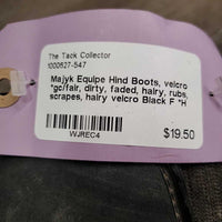 Hind Boots, velcro *gc/fair, dirty, faded, hairy, rubs, scrapes, hairy velcro

