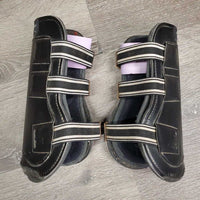 M/L Front & XLg Hind Boots, tabs *gc/fair, clean, rubs, faded, rips, mismatched, too small front liners, unstitched velcro