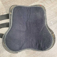 M/L Front & XLg Hind Boots, tabs *gc/fair, clean, rubs, faded, rips, mismatched, too small front liners, unstitched velcro