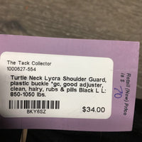 Lycra Shoulder Guard, plastic buckle *gc, good adjuster, clean, hairy, rubs & pills
