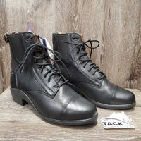 Pr Paddock Boots, laces, back zippers, tag *new