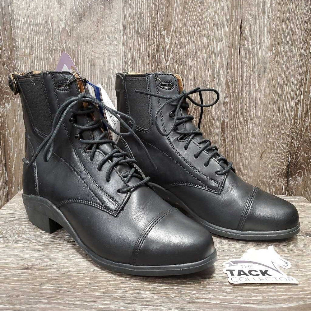 Pr Paddock Boots, laces, back zippers, tag *new