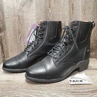 Pr Paddock Boots, laces, back zippers, tag *new
